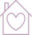a con corazon dentro linea fina rosa